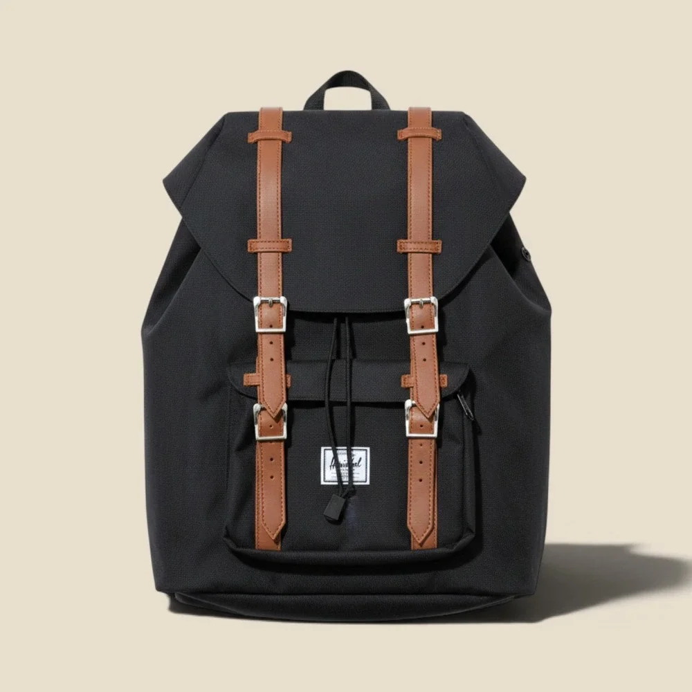 Herschel Supply Co Little America Backpack Black Tan‎ Laptop Sleeve Bag